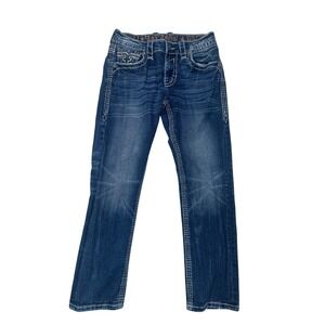 Rock Revival Jeans Triton Slim Straight‎ Stretch Jean Size 30